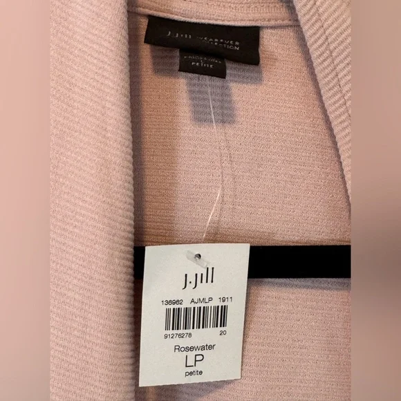 J. Jill Pink Ribbed Open Cardigan - Picture 3 of 4